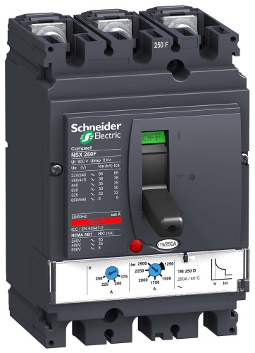 Автоматический выключатель 3П3Т TM200D NSX250N | код. LV431831 | Schneider Electric 